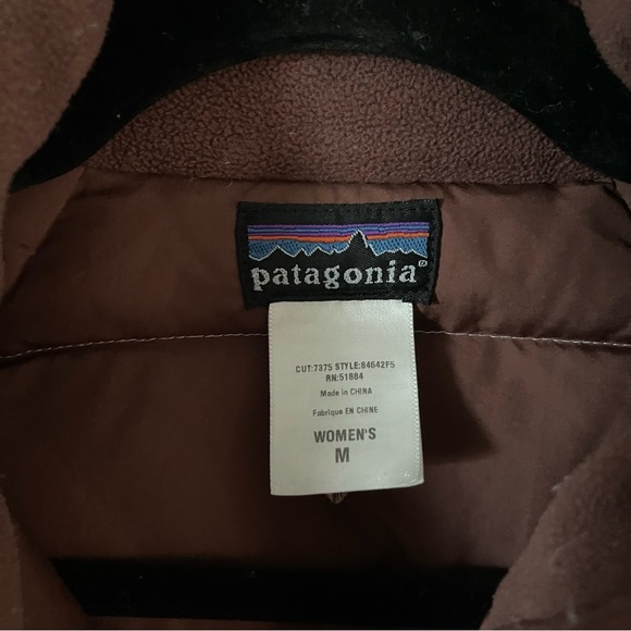 Patagonia Down Puffer Vest with Stand-Up Collar Women Size M - Picture 5 of 5